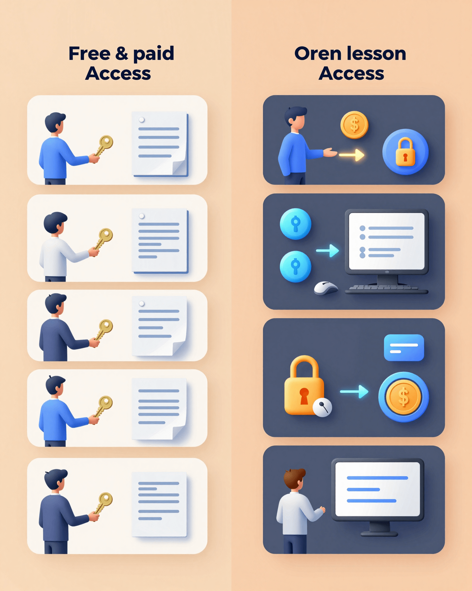 WordPress LMS With Free And Paid Courses course-building visual for teachers, trainers, and WordPress course creators