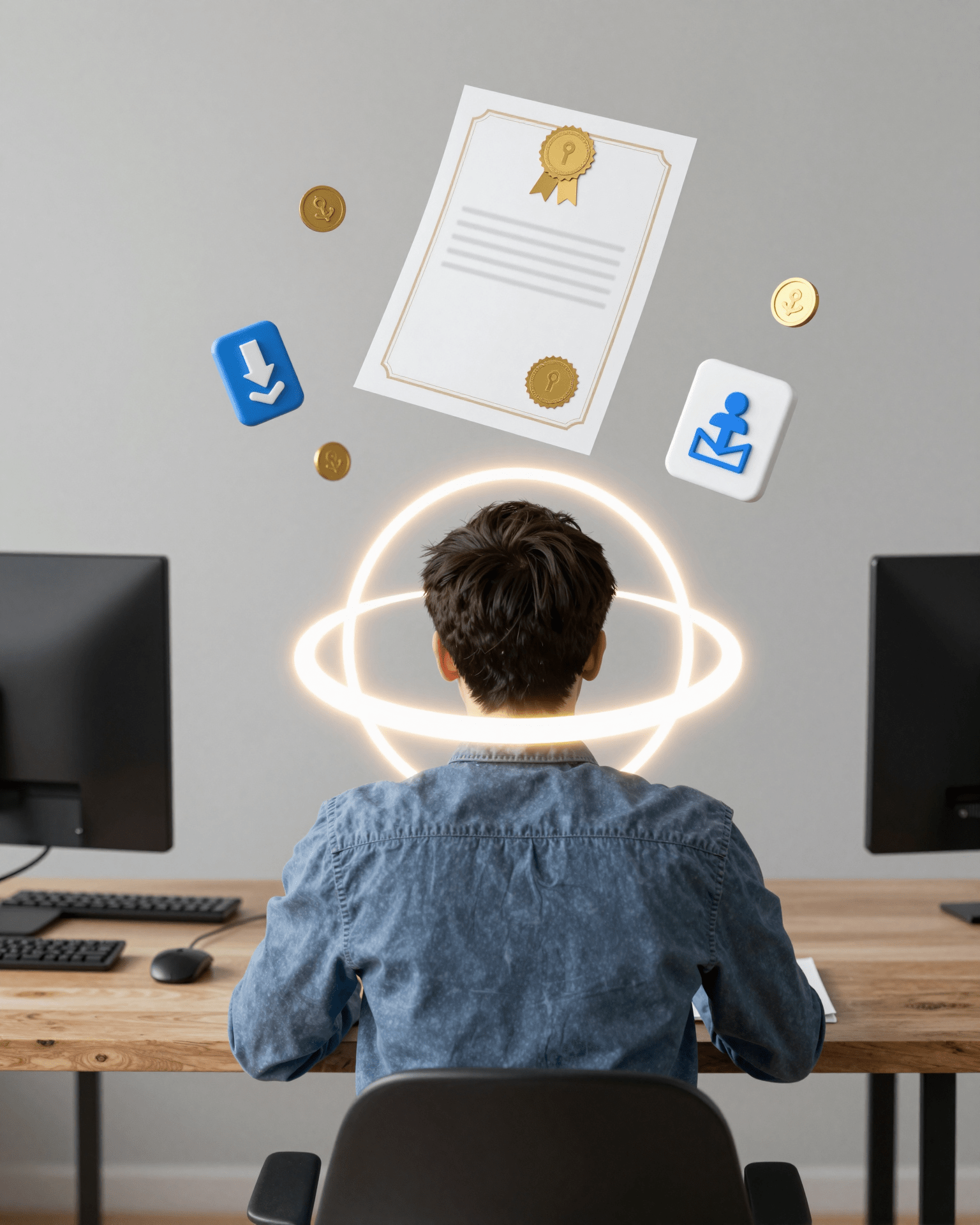 WordPress LMS Certificate Plugin course-building visual for teachers, trainers, and WordPress course creators