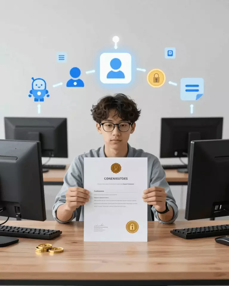 How Course Completion Certificates Work In WordPress course-building visual for teachers, trainers, and WordPress course creators